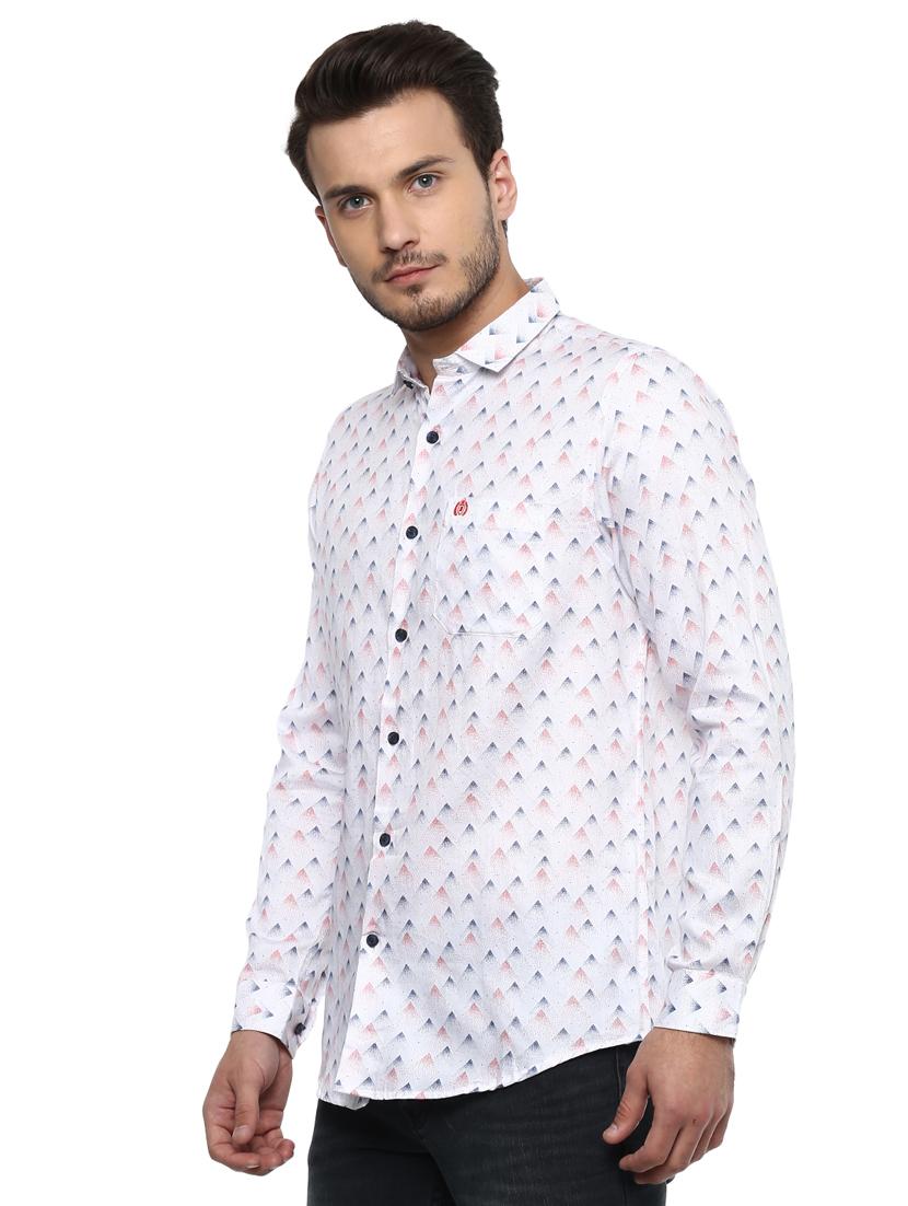 white printed casual shirt - 15936984 - Zoom Image - 2