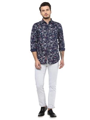 blue printed casual shirt - 15936986 - Standard Image - 4