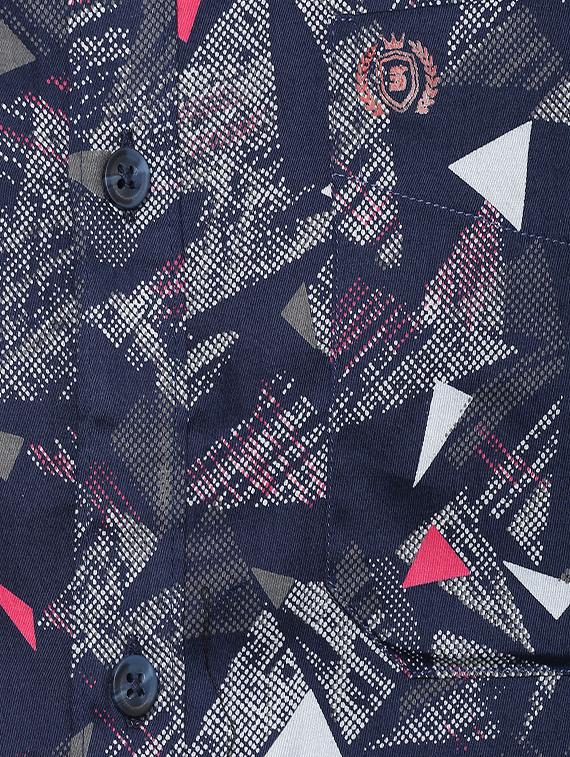 blue printed casual shirt - 15936986 - Zoom Image - 5