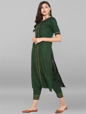 gota patti kurta with pant set - 15936997 - Standard Image - 2