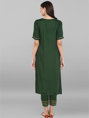gota patti kurta with pant set - 15936997 - Standard Image - 3