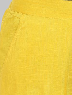 solid gota patti kurta with pant set - 15936998 - Standard Image - 5