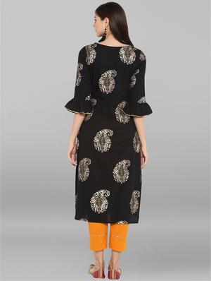 foil printed kurta with pant set - 15936999 - Standard Image - 3