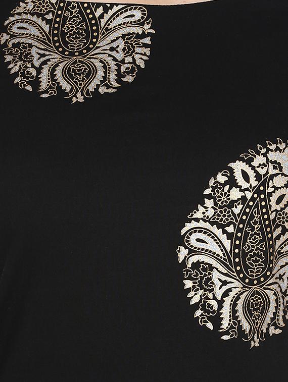 foil printed kurta with pant set - 15936999 - Zoom Image - 4