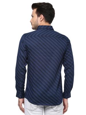 blue printed casual shirt - 15937245 - Standard Image - 3