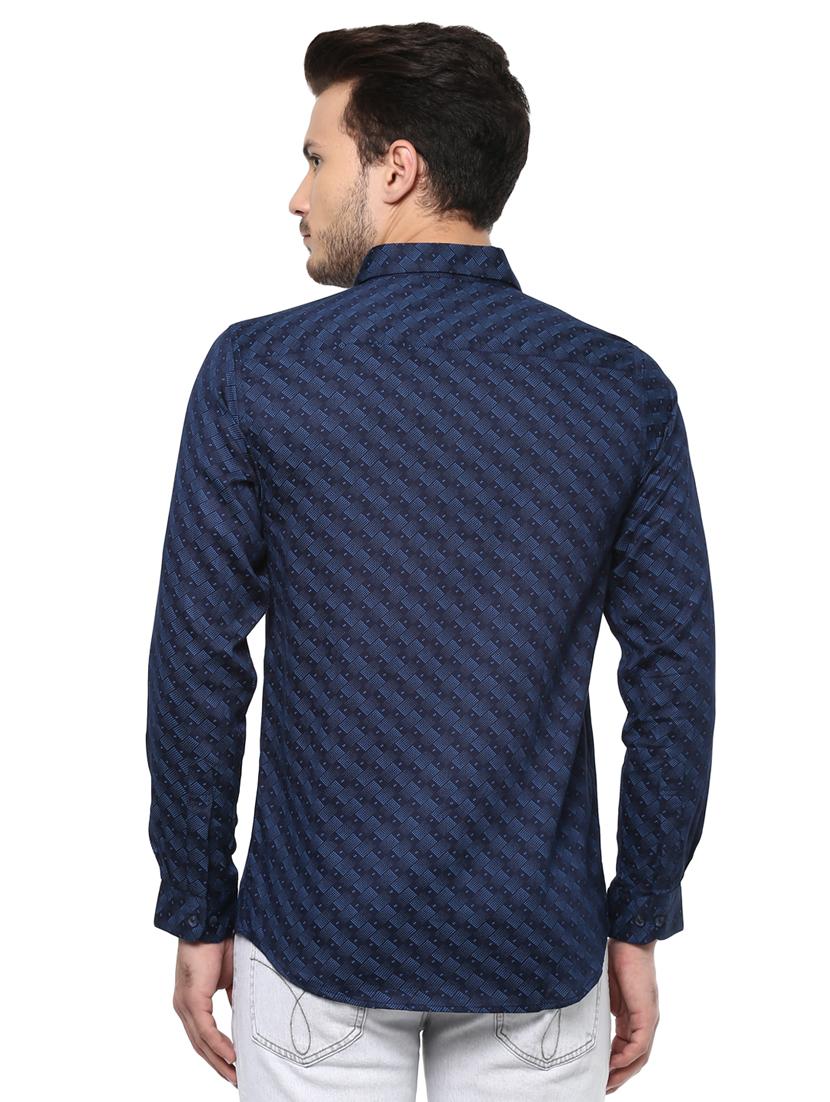 blue printed casual shirt - 15937245 - Zoom Image - 3