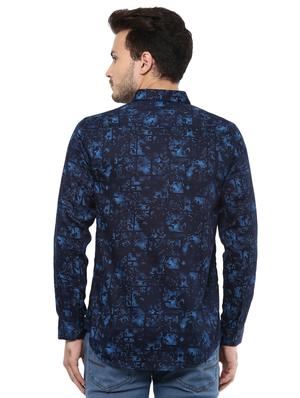 blue printed casual shirt - 15937248 - Standard Image - 3