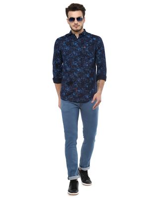 blue printed casual shirt - 15937248 - Standard Image - 4