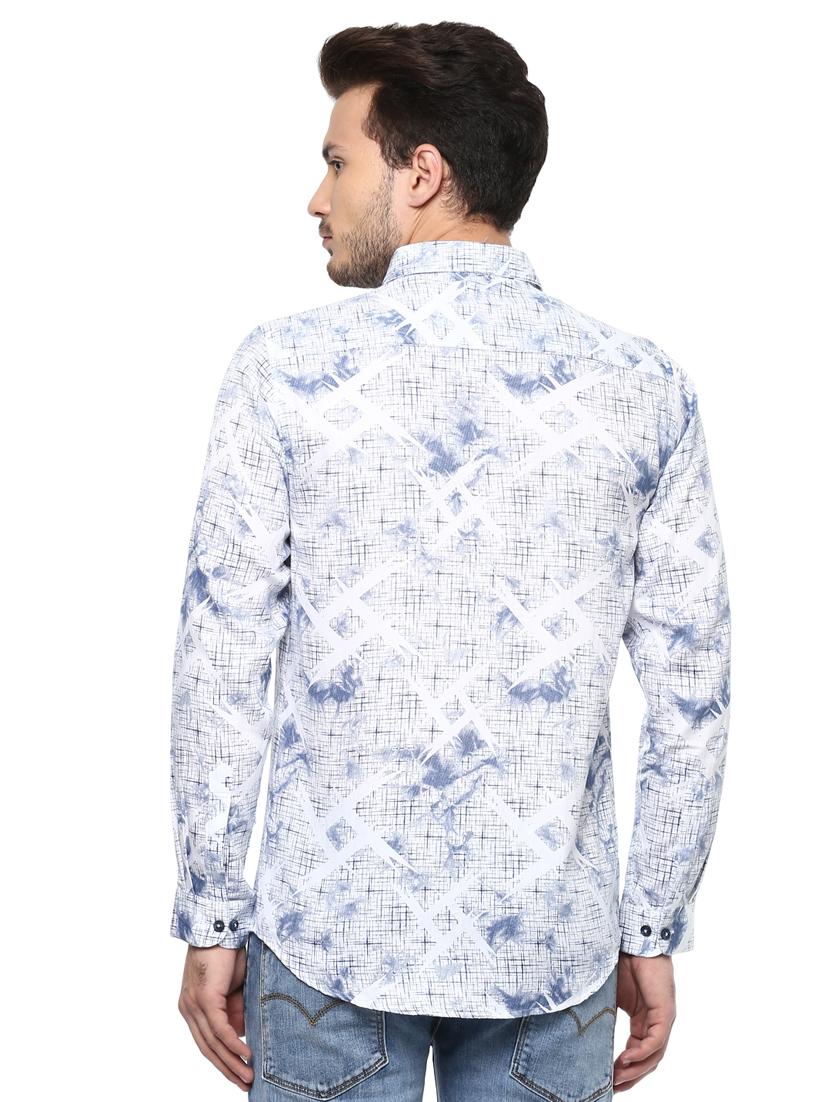 blue printed casual shirt - 15937252 - Zoom Image - 3