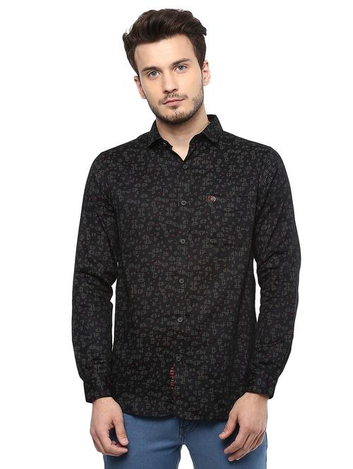 black printed casual shirt - 15937256 - Standard Image - 1