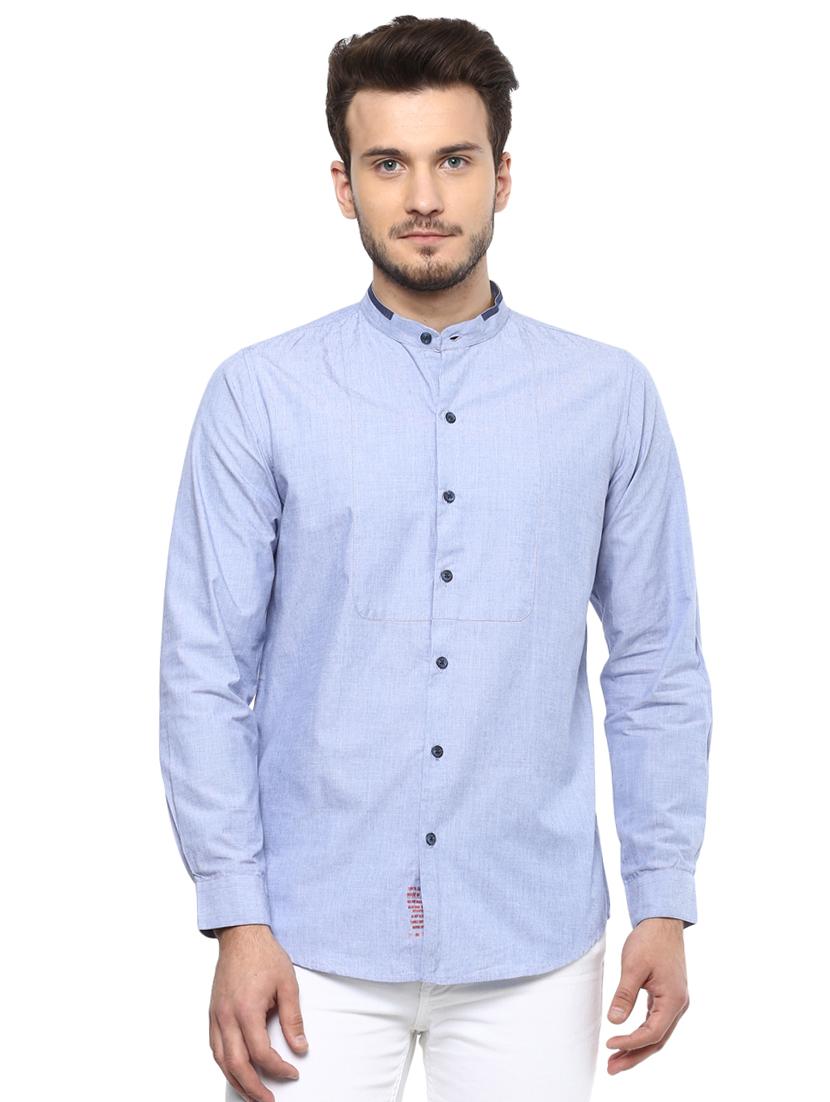 blue cotton casual shirt - 15937263 - Zoom Image - 1