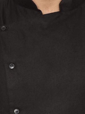 black cotton kurta pyjama set - 15937899 - Standard Image - 4