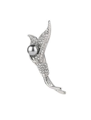silver metal brooch - 15938003 - Standard Image - 3