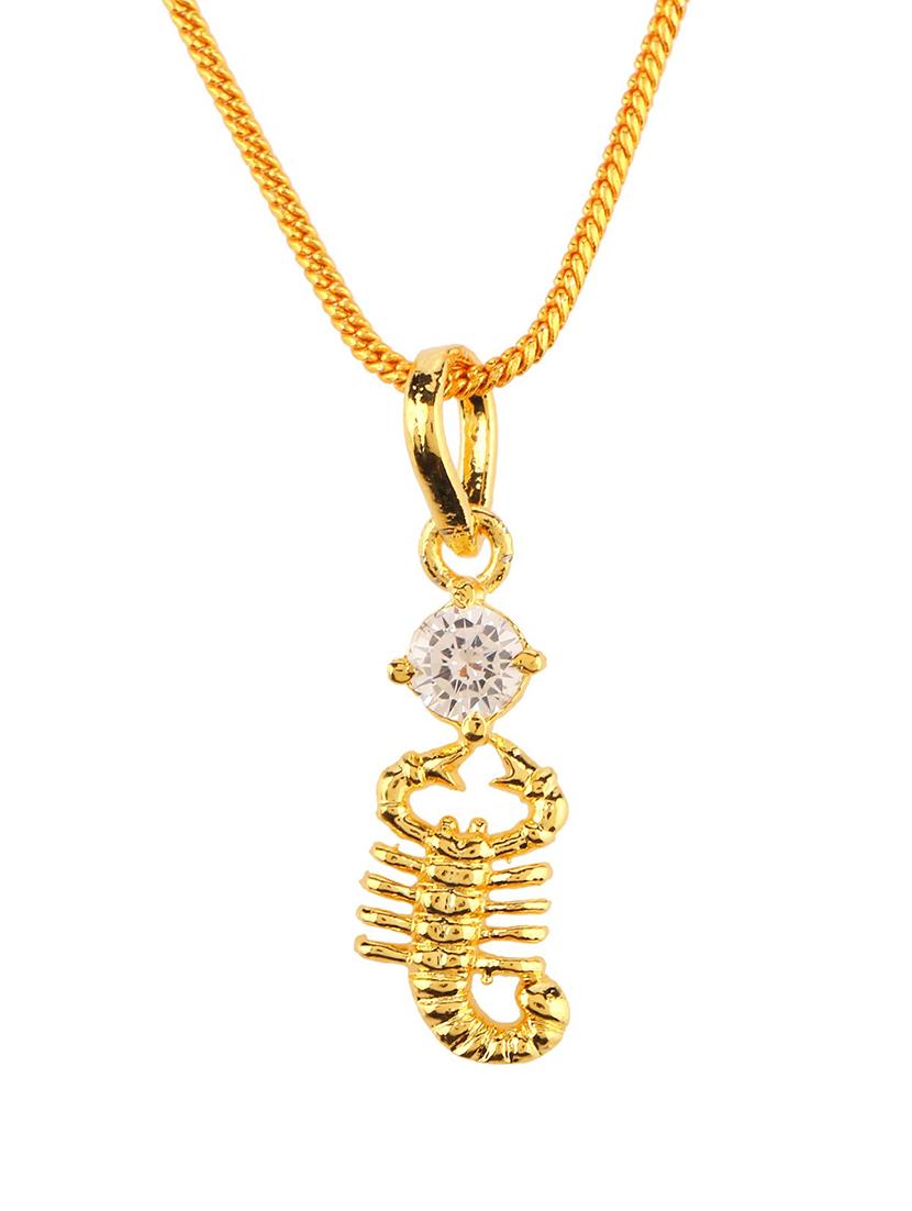 gold metal chain necklace - 15938030 - Zoom Image - 1