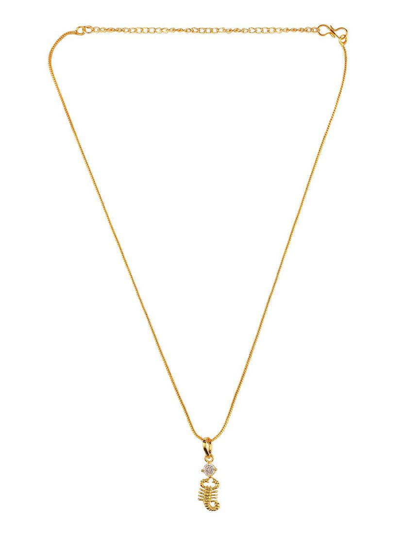 gold metal chain necklace - 15938030 - Zoom Image - 2