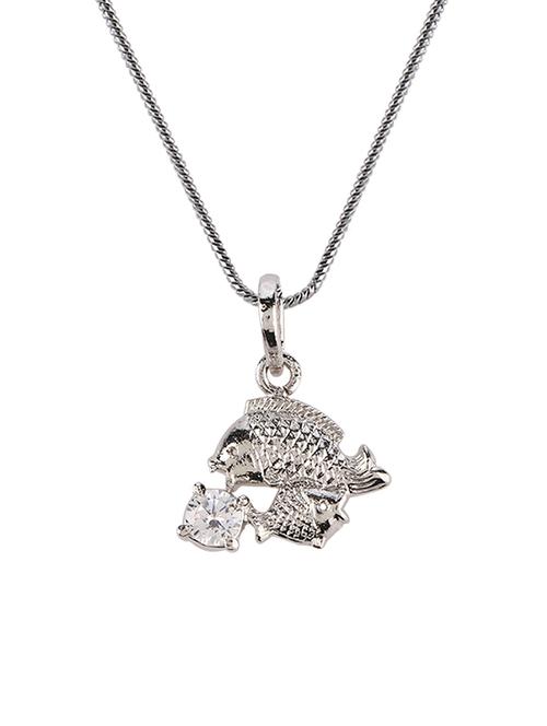 silver metal chain necklace - 15938031 - Standard Image - 1