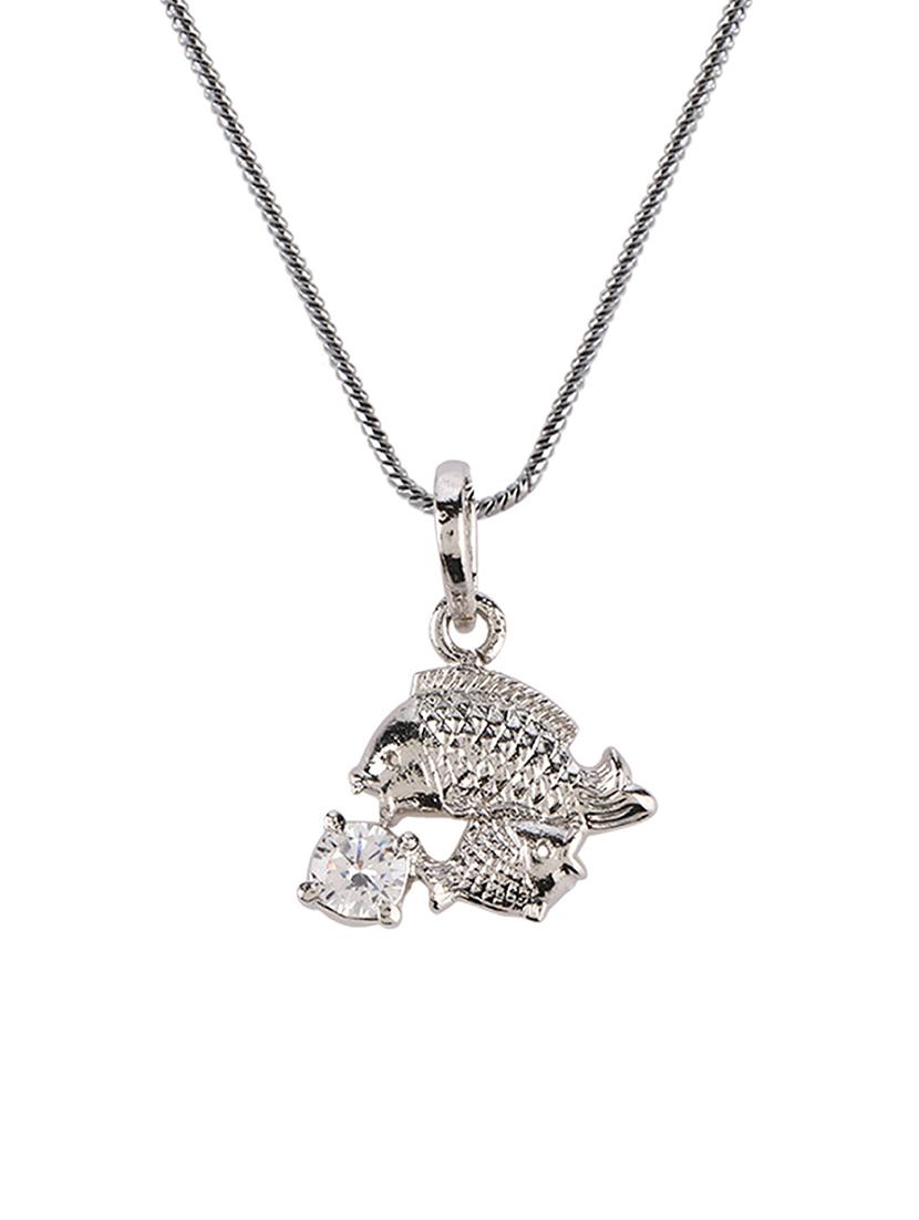 silver metal chain necklace - 15938031 - Zoom Image - 1