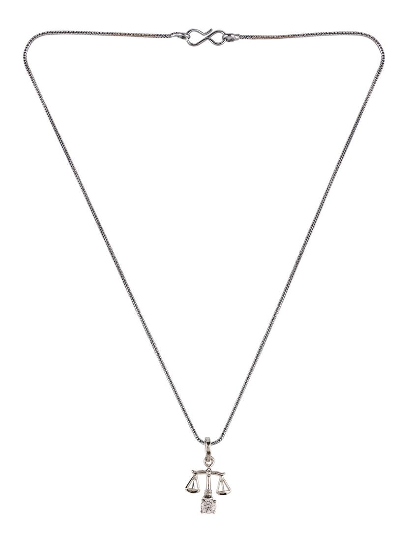 silver metal chain necklace - 15938033 - Zoom Image - 2