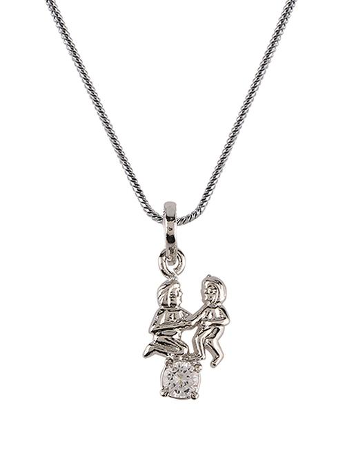 silver metal chain necklace - 15938035 - Standard Image - 1