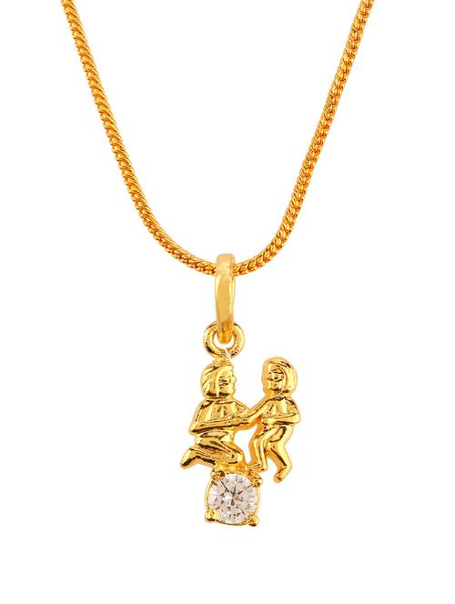 gold metal pendant - 15938036 - Standard Image - 1