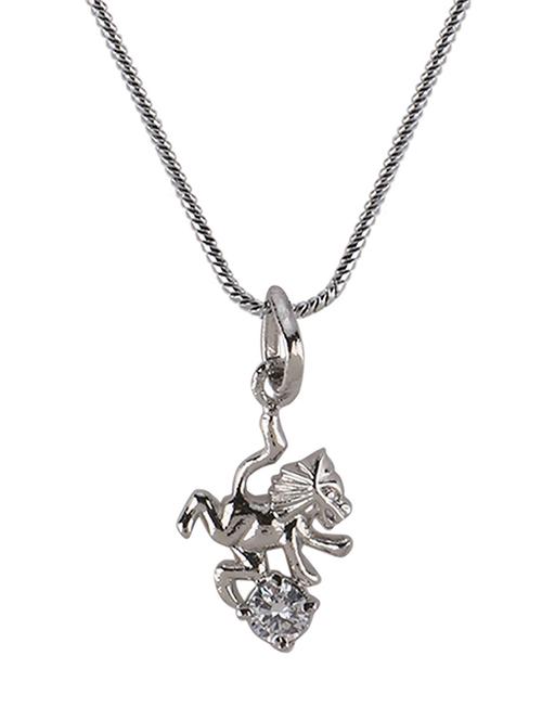 silver metal chain necklace - 15938037 - Standard Image - 1