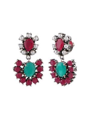 multi colored metal necklaces and earring - 15938045 - Standard Image - 4