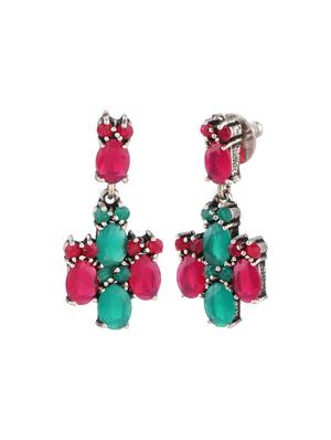 multi colored metal necklaces and earring - 15938047 - Standard Image - 4