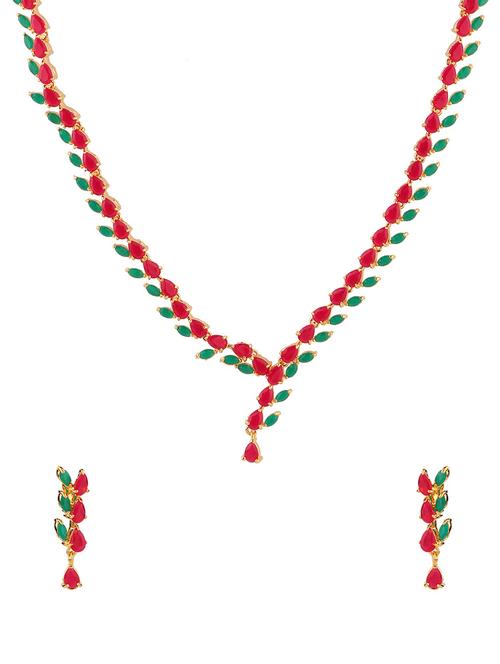 multi colored metal necklaces and earring - 15938050 - Standard Image - 1