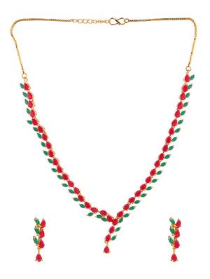 multi colored metal necklaces and earring - 15938050 - Standard Image - 2