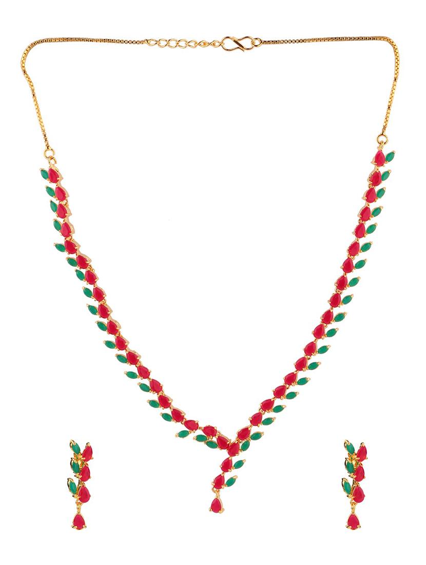 multi colored metal necklaces and earring - 15938050 - Zoom Image - 2