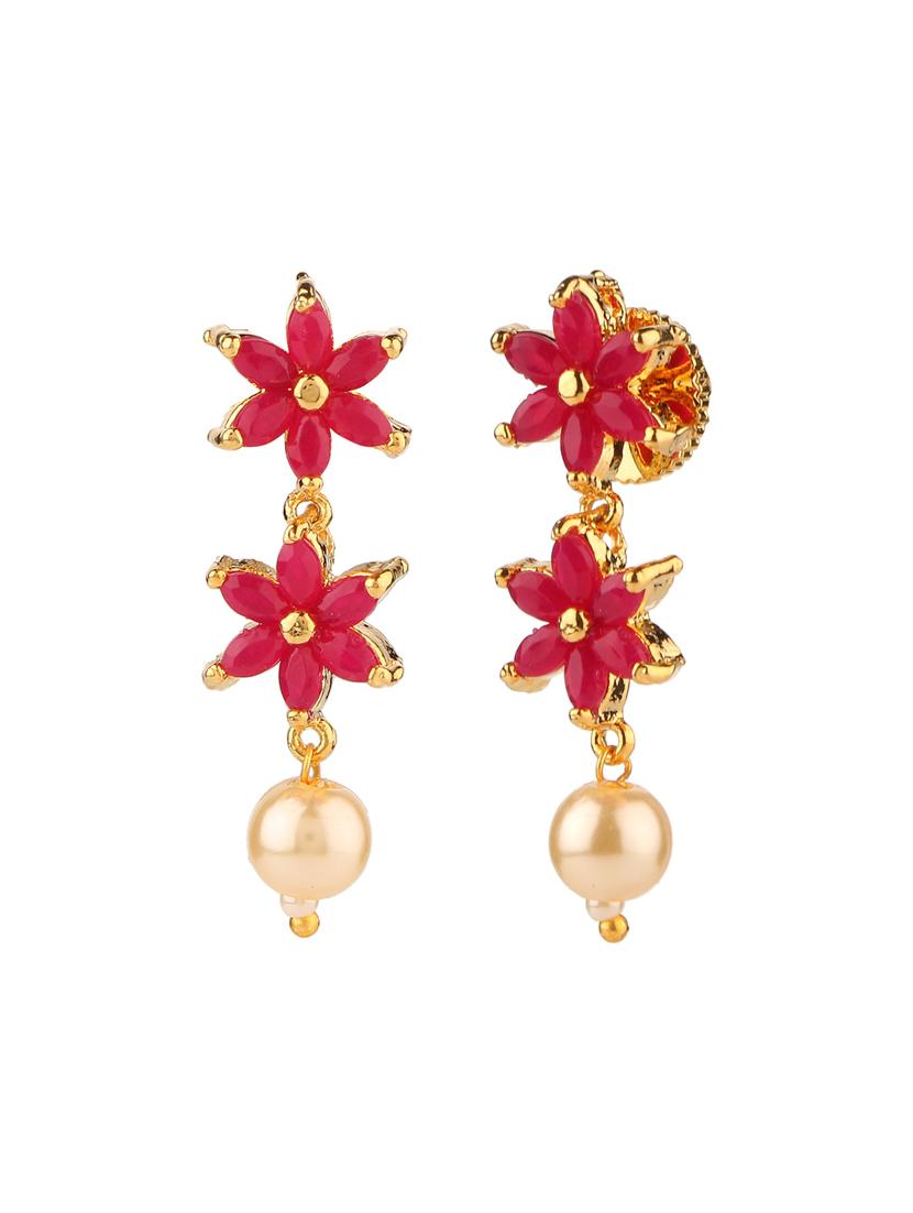 pink metal necklaces and earring - 15938059 - Zoom Image - 4