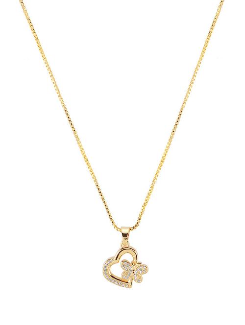 gold metal pendants and earring - 15938069 - Standard Image - 1