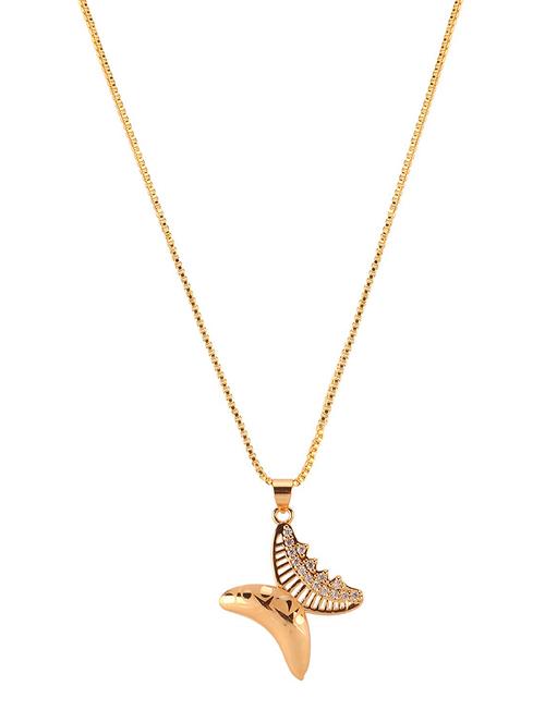 gold metal pendants and earring - 15938071 - Standard Image - 1