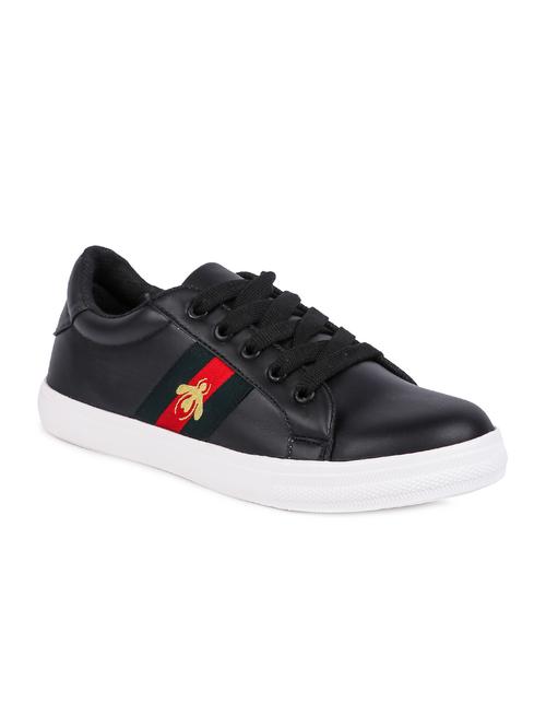 black lace-up sneakers - 15938144 - Standard Image - 1