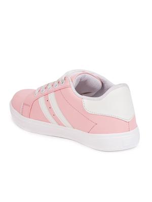 pink faux leather laceup casual shoes - 15938149 - Standard Image - 3