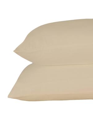 just linen 300 tc 100% cotton sateen solid, tanned brown color, king large size flat bedsheet with pillow covers - 15938289 - Standard Image - 3