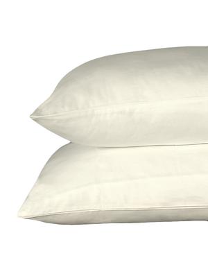 300 tc 100% cotton sateen solid, ivory color bedsheet with pillow covers - 15938291 - Standard Image - 3