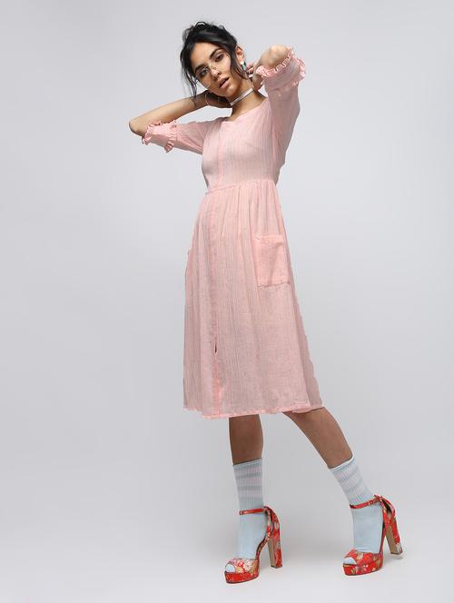 pocket patch ruffle detail dress - 15938343 - Standard Image - 1