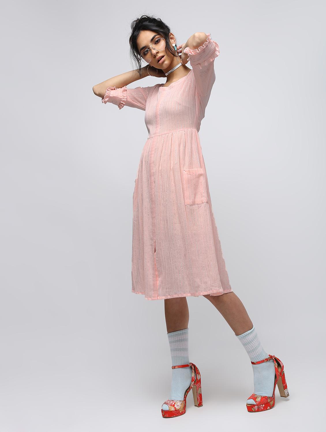 pocket patch ruffle detail dress - 15938343 - Zoom Image - 1
