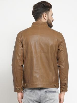 brown leather biker jacket - 15938438 - Standard Image - 3