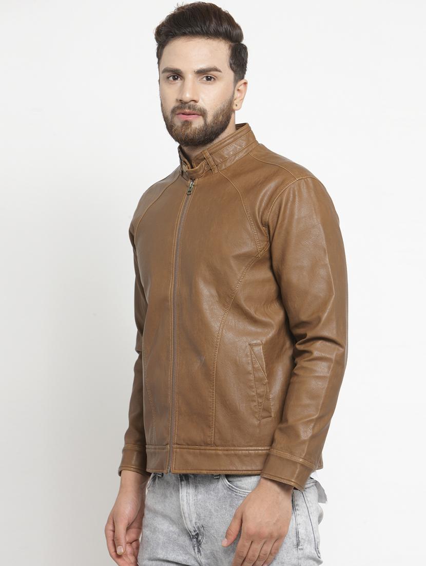 brown leather biker jacket - 15938438 - Zoom Image - 2