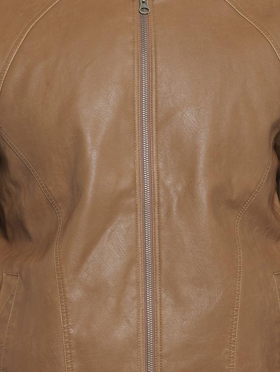 brown leather biker jacket - 15938438 - Zoom Image - 5
