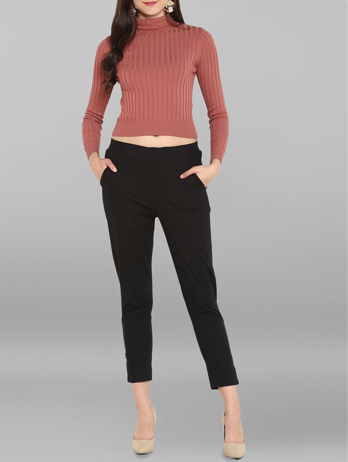 elasticated waist side slit trouser - 15938593 - Zoom Image - 4