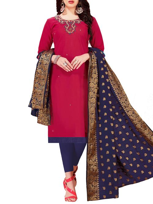 embellished unstitched churidaar suit - 15938620 - Standard Image - 1