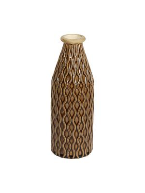 glazed ceramic brown vase - 15938881 - Standard Image - 3