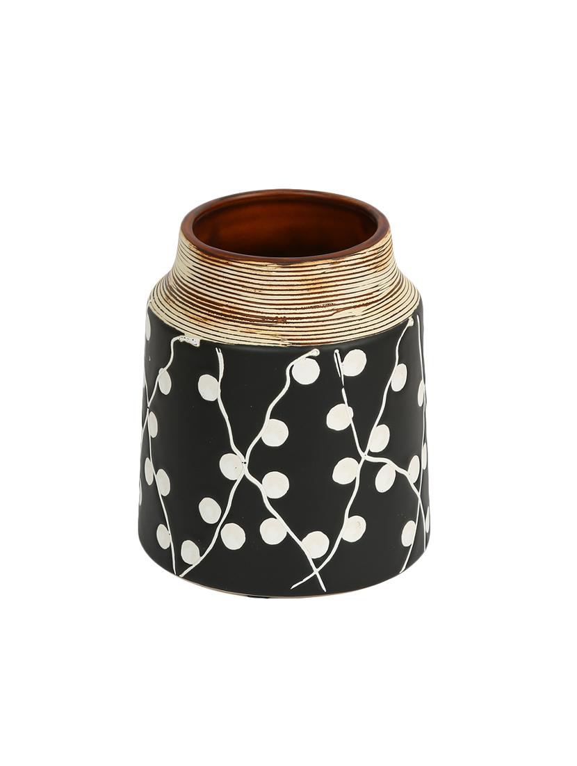 broad neck handpainted ceramic vase - 15938882 - Zoom Image - 2