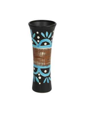hand painted textured multicolor ceramic vase - 15938883 - Standard Image - 2