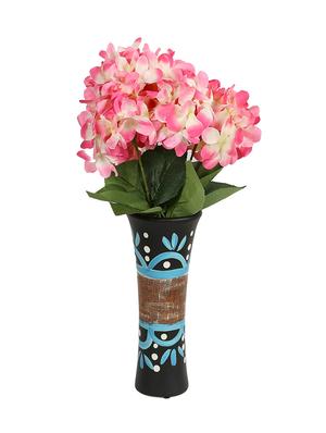 hand painted textured multicolor ceramic vase - 15938883 - Standard Image - 3
