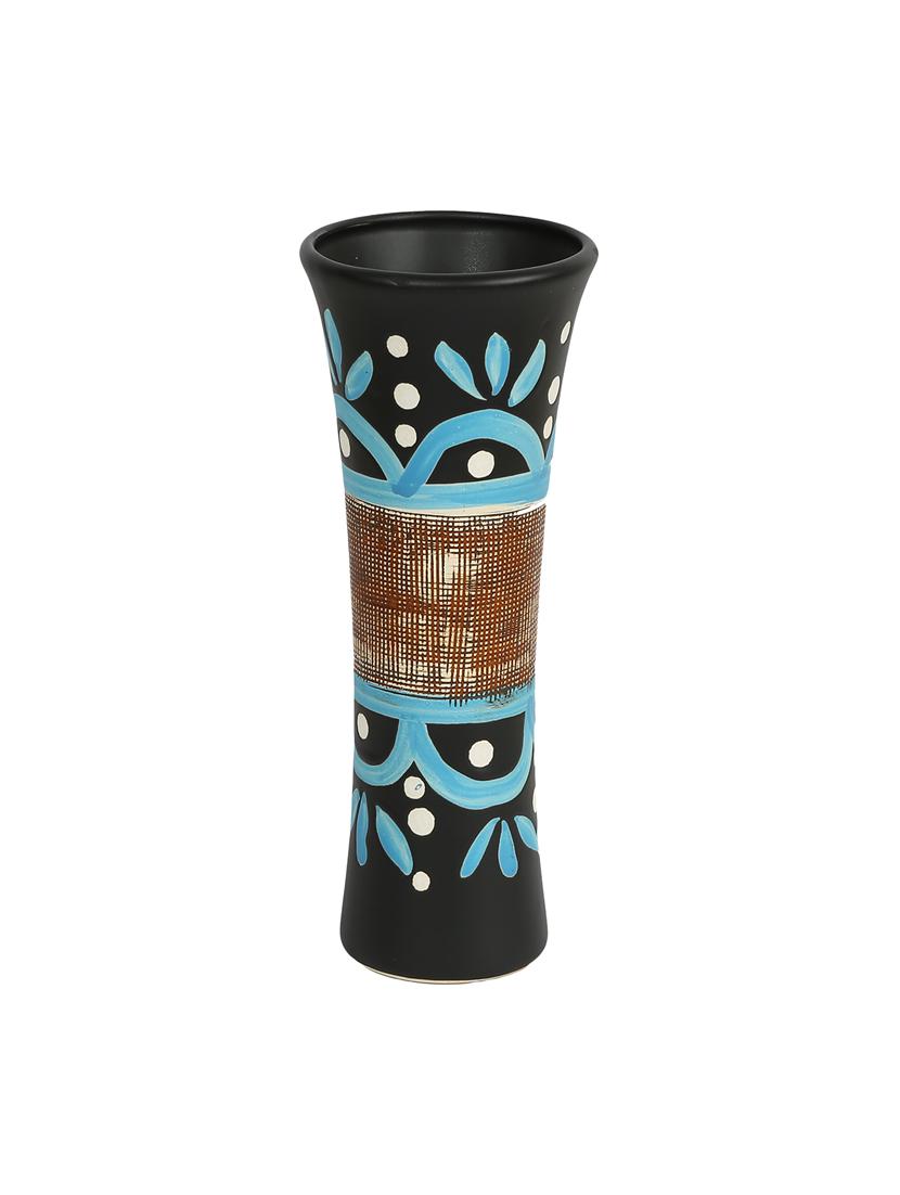 hand painted textured multicolor ceramic vase - 15938883 - Zoom Image - 2