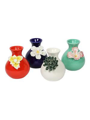 assortment of colours - traditional ceramic flower vase for home - 15938961 - Standard Image - 2